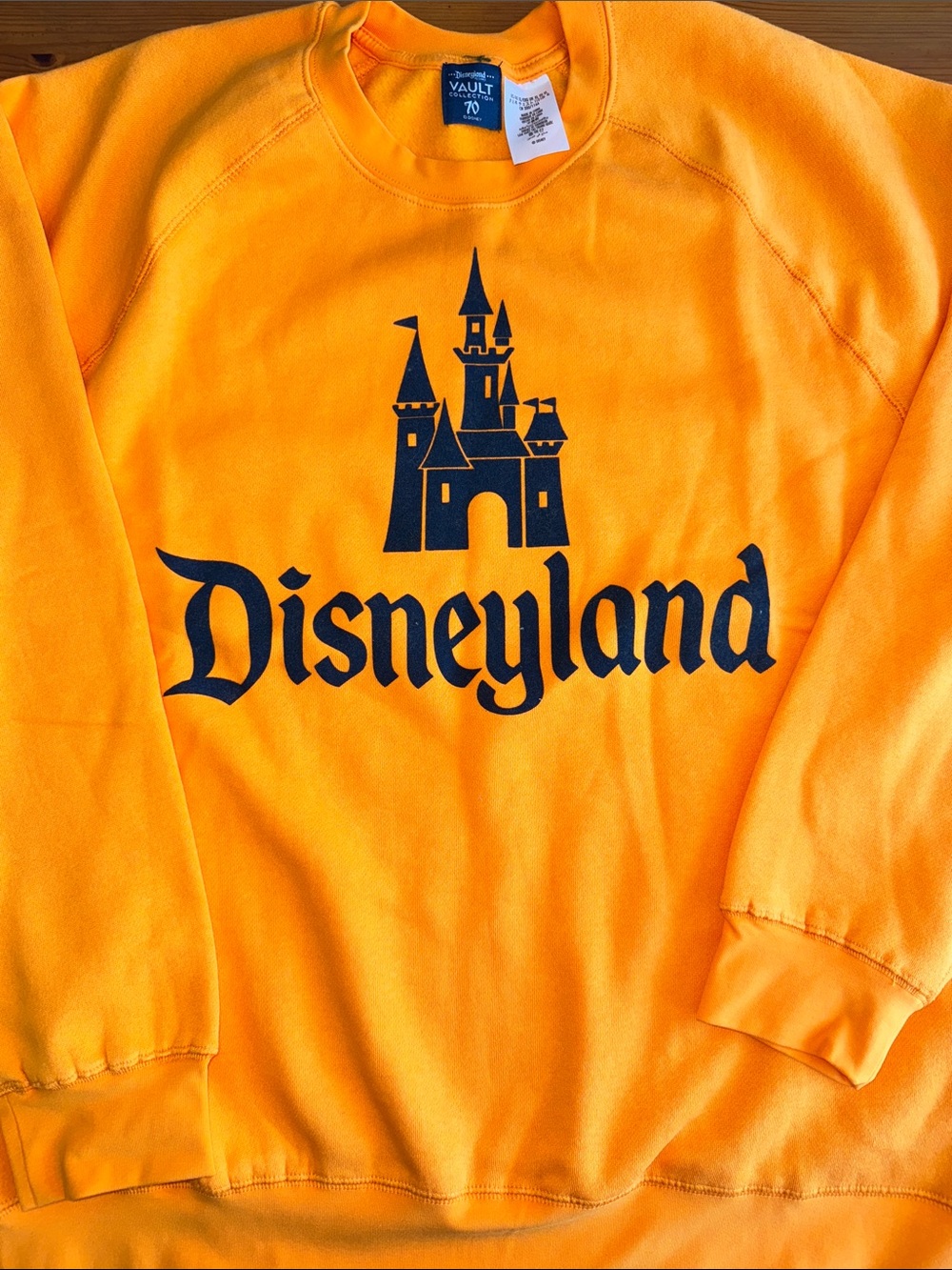 Disney Disneyland Vault 70th Collection Gold Castle Crewneck Sweatshirt